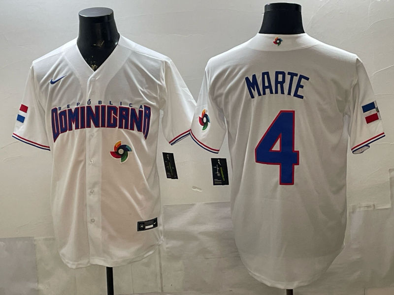 Men 2026 World Cub USA #4 Marte white Nike MLB Jersey 004